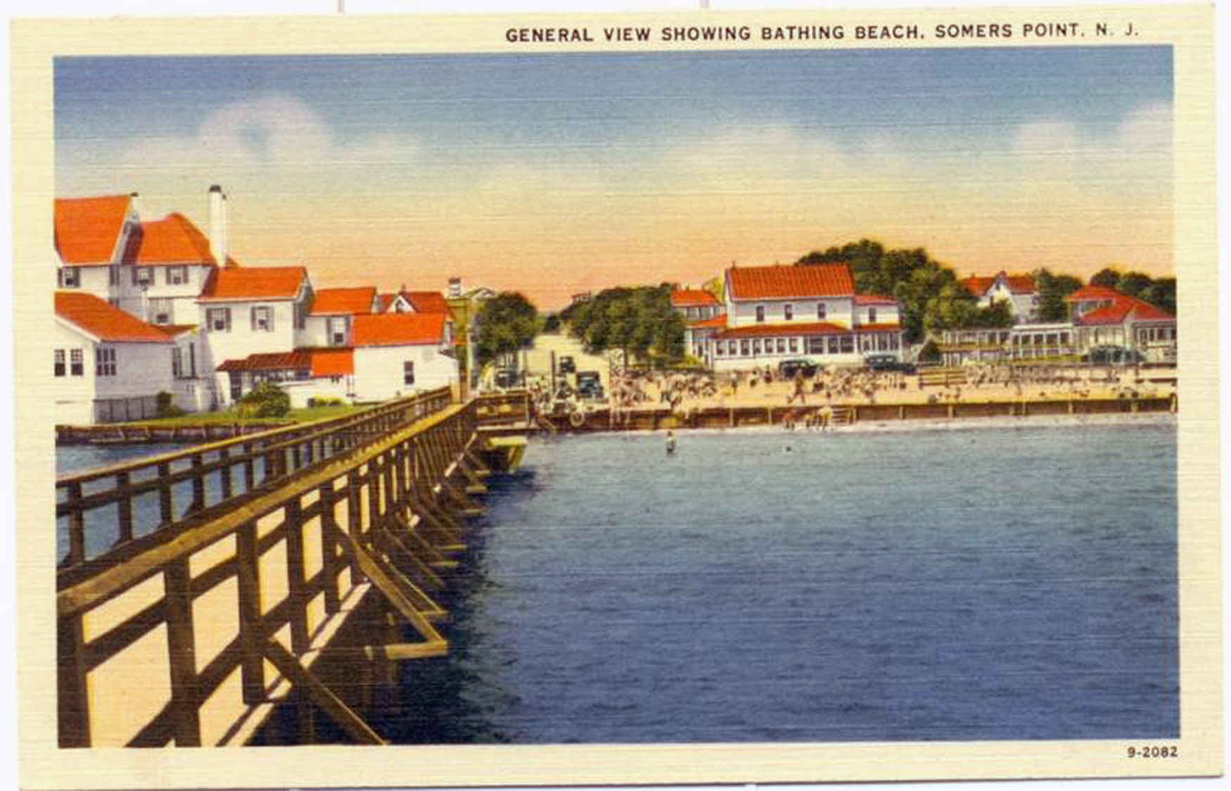 Somers Point A general view and the bathing beach Somers Point